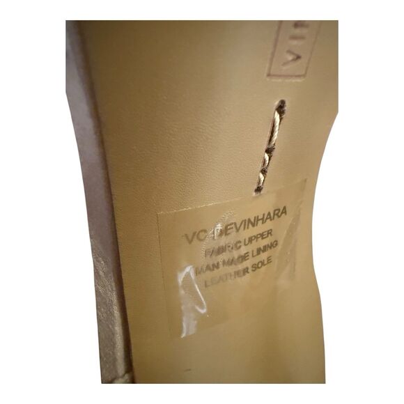 Vince Camuto Satin Strappy Heels Light Beige/ Ivory Stilettos Sz 9M - Picture 12 of 12